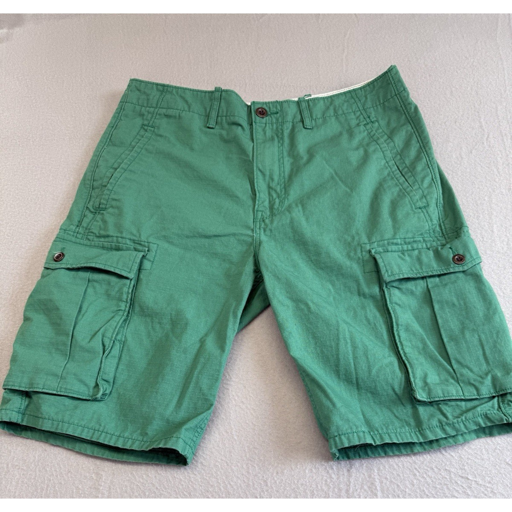 Levi’s Kelly Green Cargo Shorts Mens 32 Ripstop Cotton Relaxed Fit - Picture 3 of 13